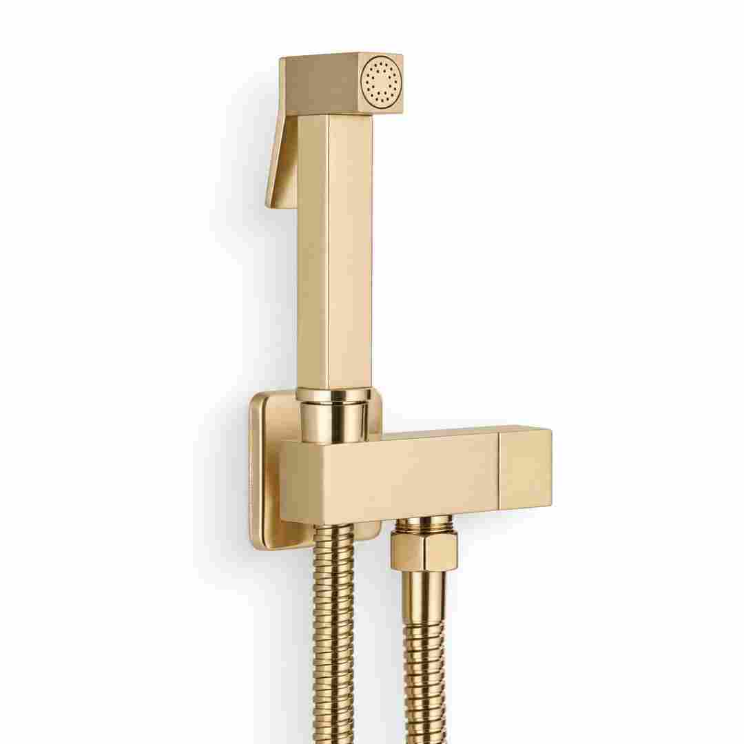 Douchette WC murale en acier inoxydable, jet ciblé, eau froide