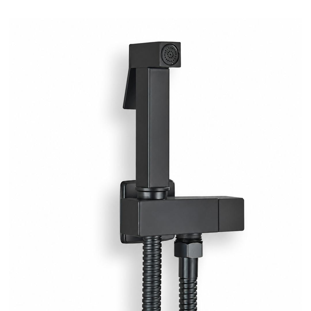 Douchette WC murale en acier inoxydable, jet ciblé, eau froide