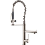 Mitigeur de cuisine professionnel douchette extractible — Bec pivotant 360°, laiton