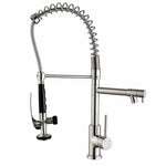 Mitigeur de cuisine professionnel douchette extractible — Bec pivotant 360°, laiton