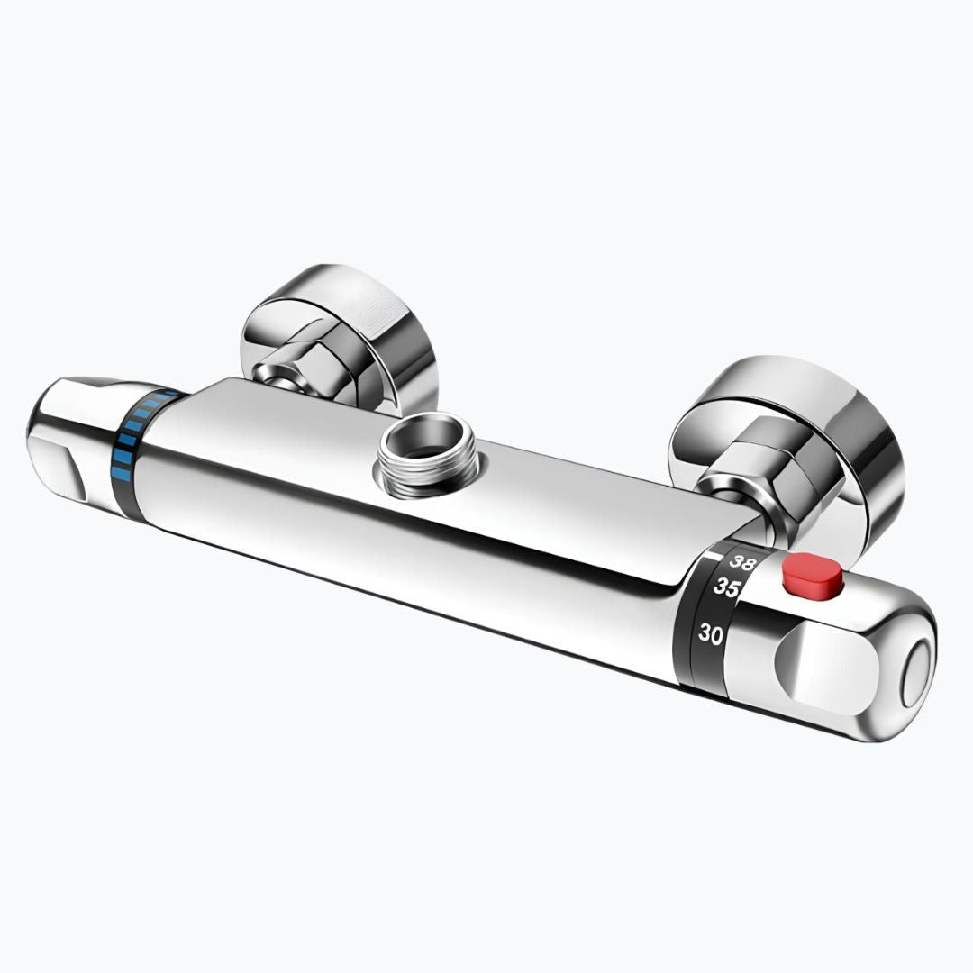 Mitigeur thermostatique mural de douche en laiton avec sécurité anti brûlures