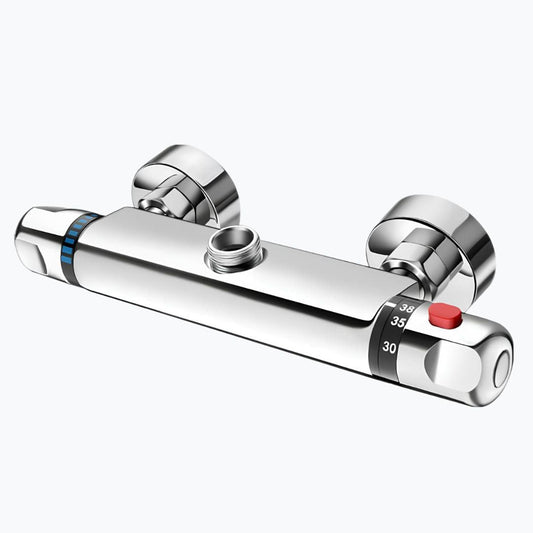 Mitigeur thermostatique mural de douche en laiton avec sécurité anti brûlures