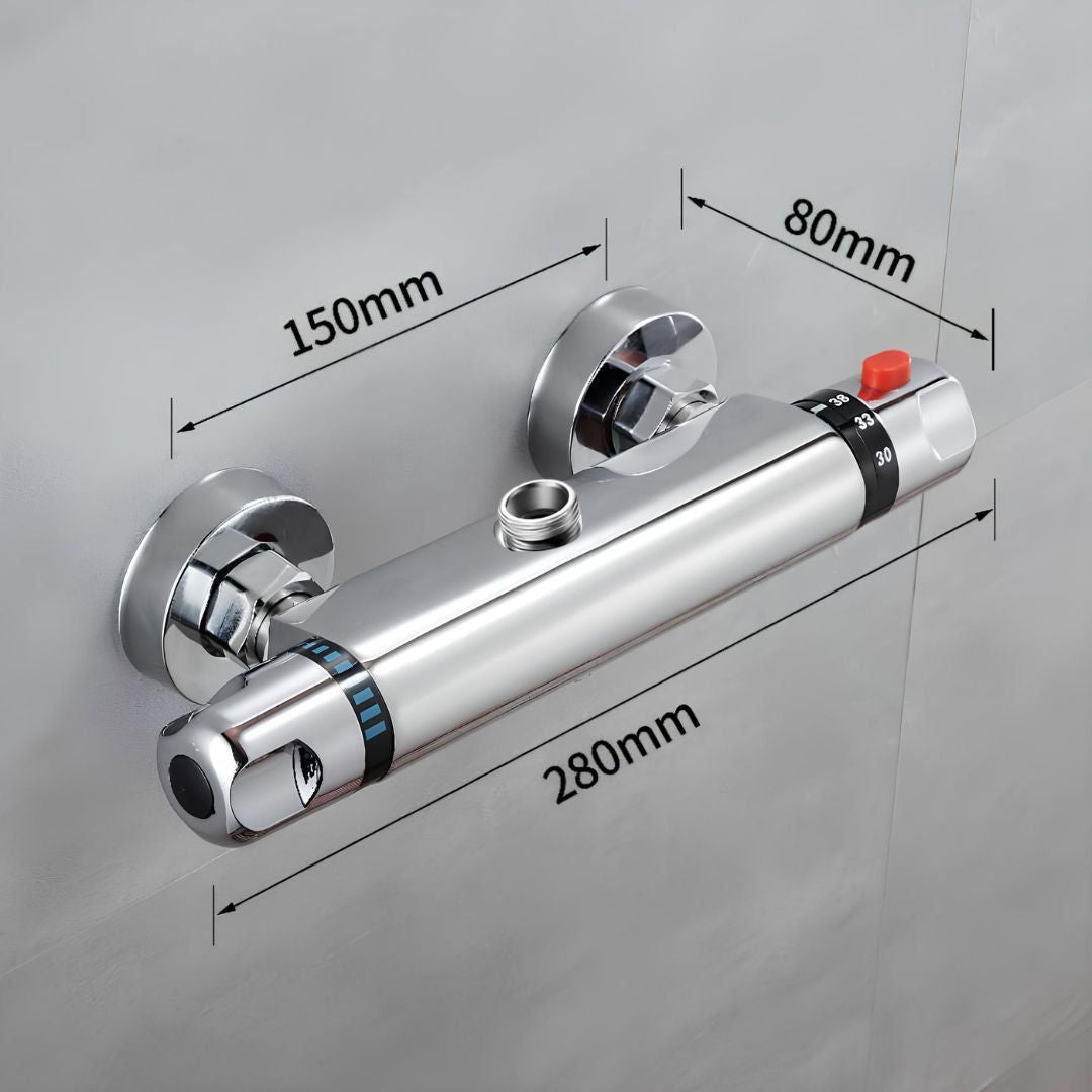 Mitigeur thermostatique mural de douche en laiton avec sécurité anti brûlures