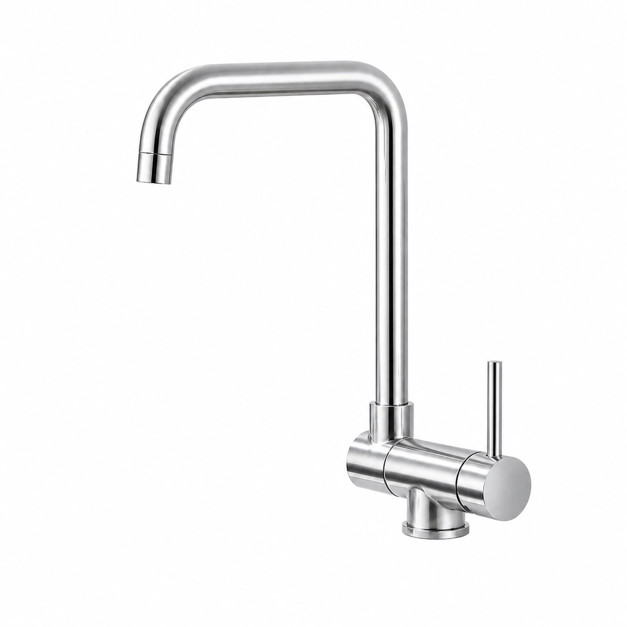 Robinet de cuisine rabattable en acier inoxydable, bec pivotant 360°