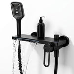 Robinet mural baignoire et douche cascade avec douchette à main