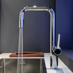Robinet de cuisine douchette extractible — Bec rotatif 360°, laiton, 6 finitions