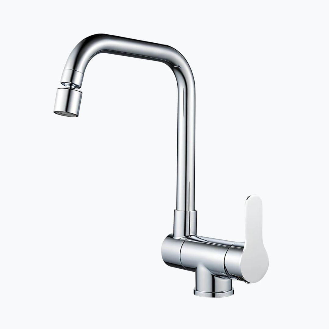 Robinet de cuisine flexible et rabattable 360°, mitigeur monotrou