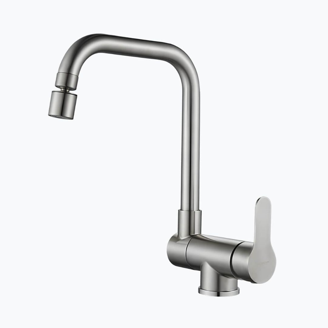 Robinet de cuisine flexible et rabattable 360°, mitigeur monotrou
