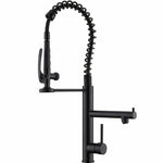 Mitigeur de cuisine professionnel douchette extractible — Bec pivotant 360°, laiton