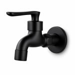 Robinet mural extérieur en laiton noir mat, eau froide