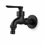 Robinet mural extérieur en laiton noir mat, eau froide