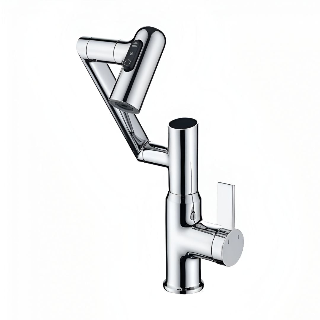 Robinet de lavabo rotatif 1080° avec écran LED de température
