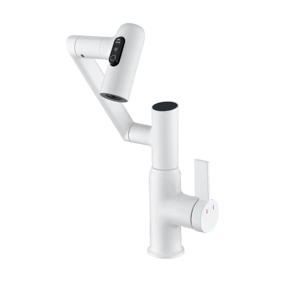 Robinet de lavabo rotatif 1080° avec écran LED de température